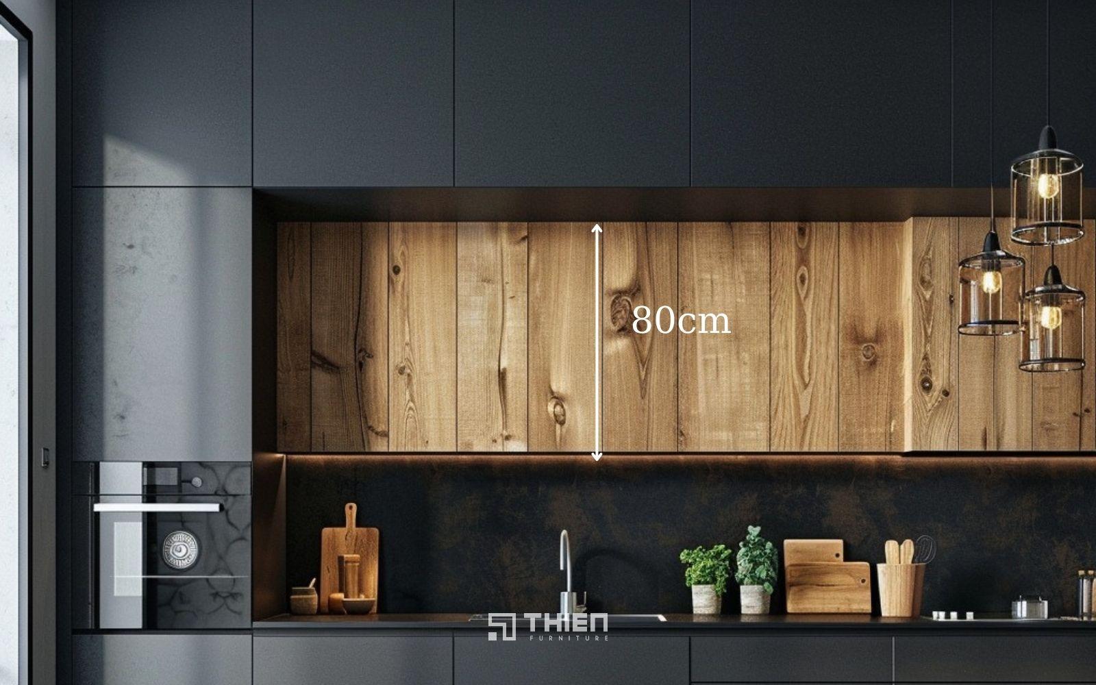 Kích thước hệ tủ bếp trên