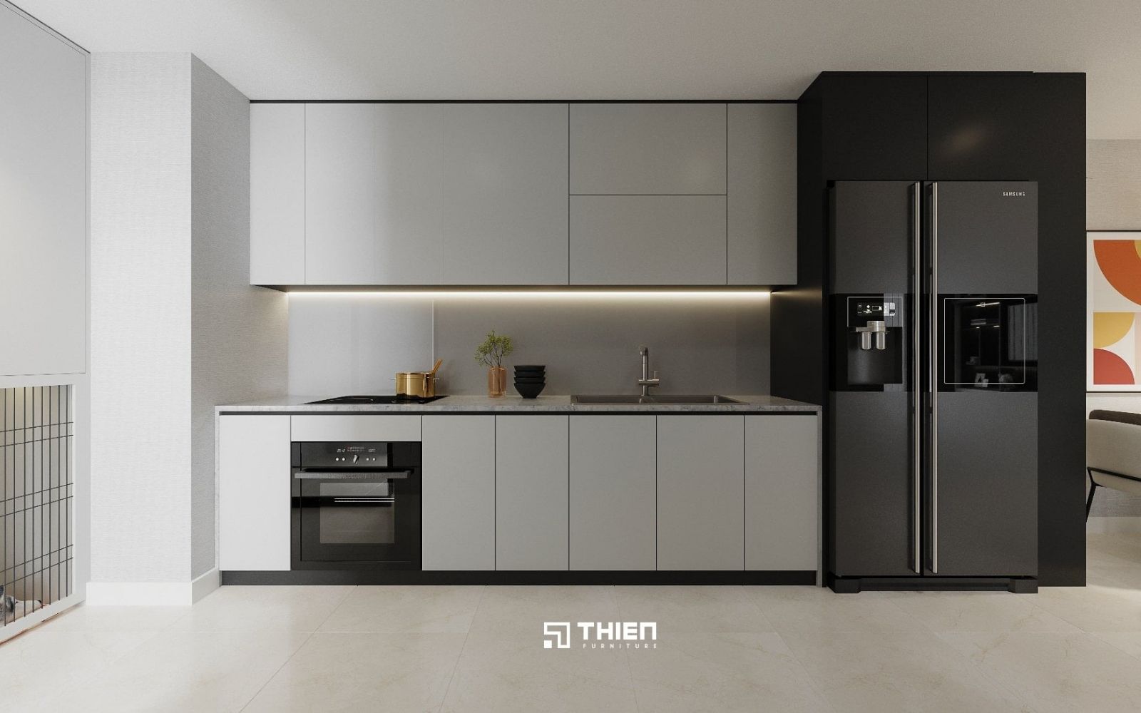  chọn tủ bếp gỗ công nghiệp