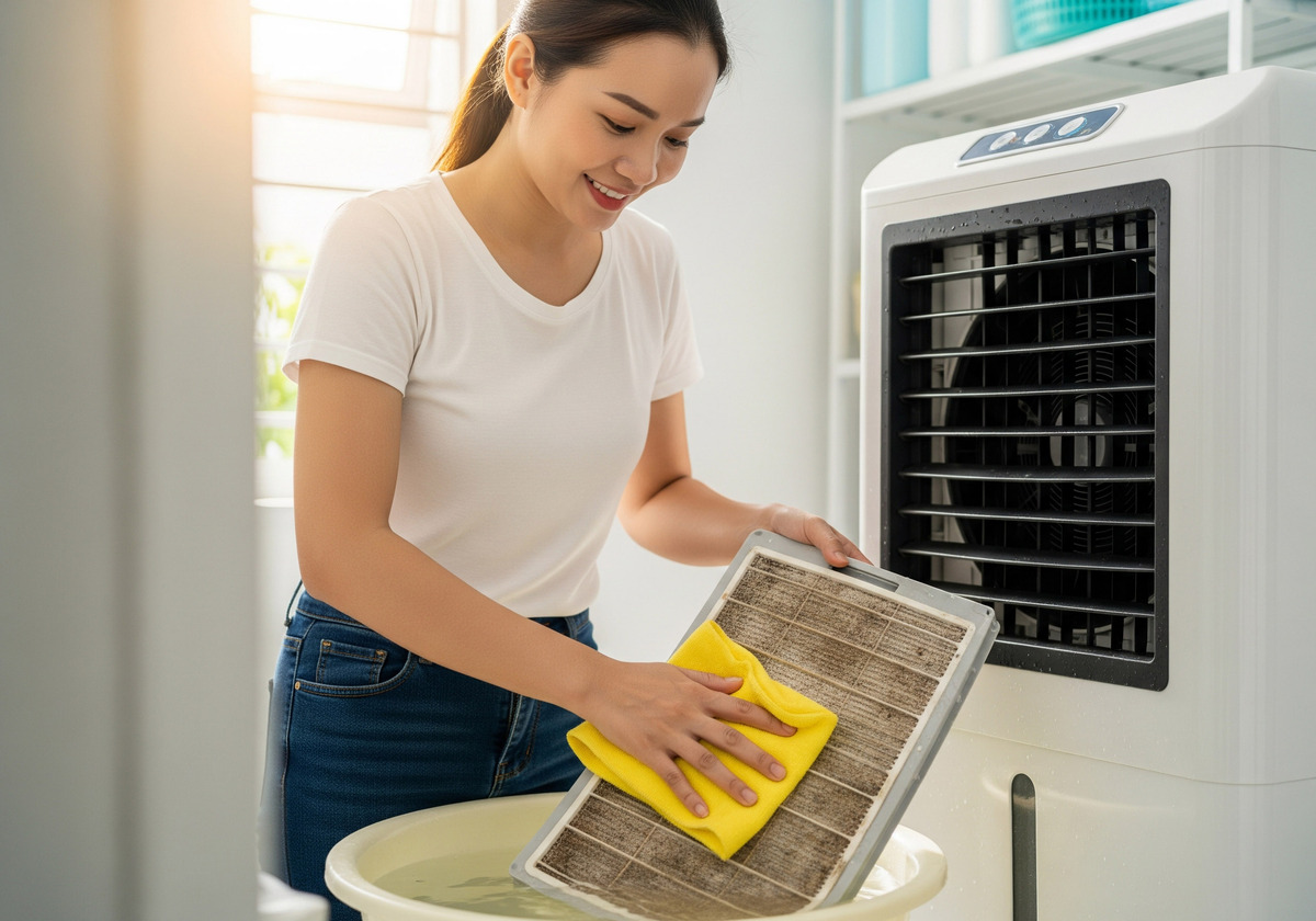 Làm sạch tấm làm mát (cooling pad)