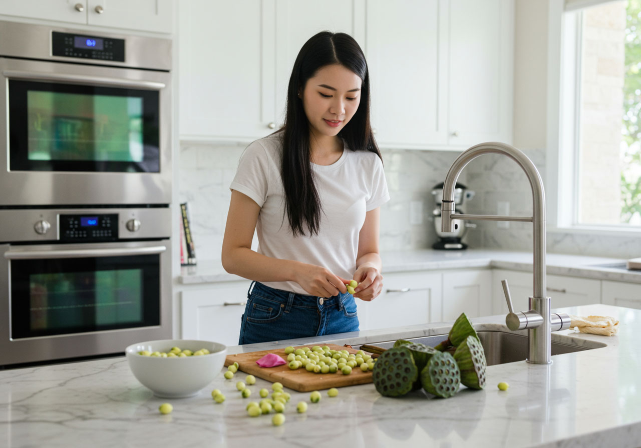 Cách bảo quản hạt sen tươi đã bóc vỏ