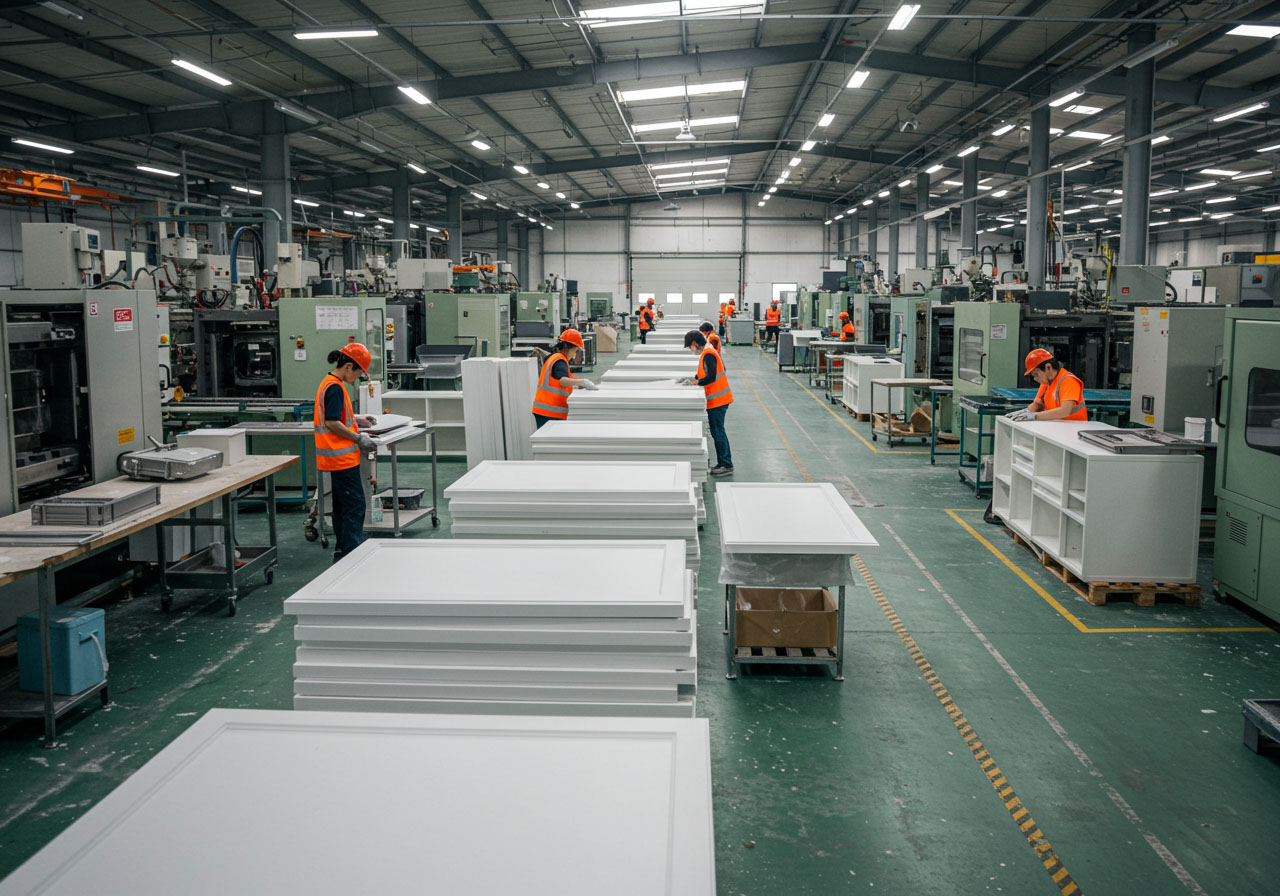 Quy trình tạo ra tủ bếp nhựa Picomat