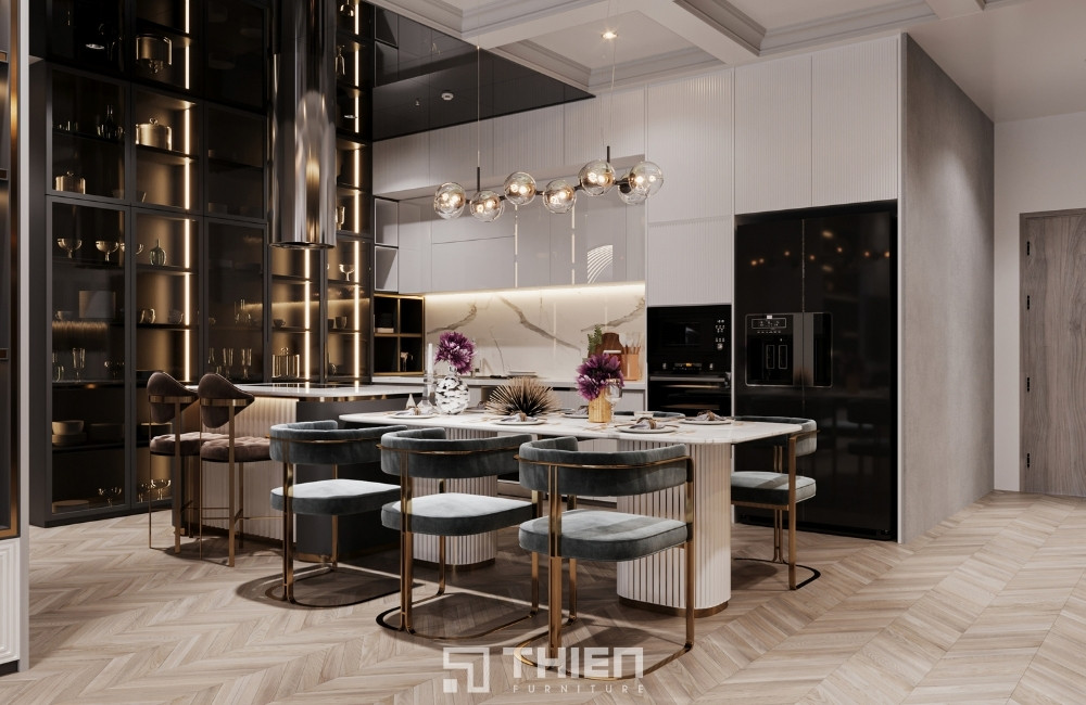 Màu tủ bếp theo mệnh kim mộc thủy hỏa thổ