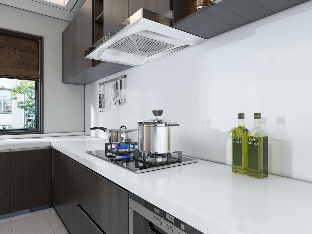 Đá ốp bếp sáng hiện đại