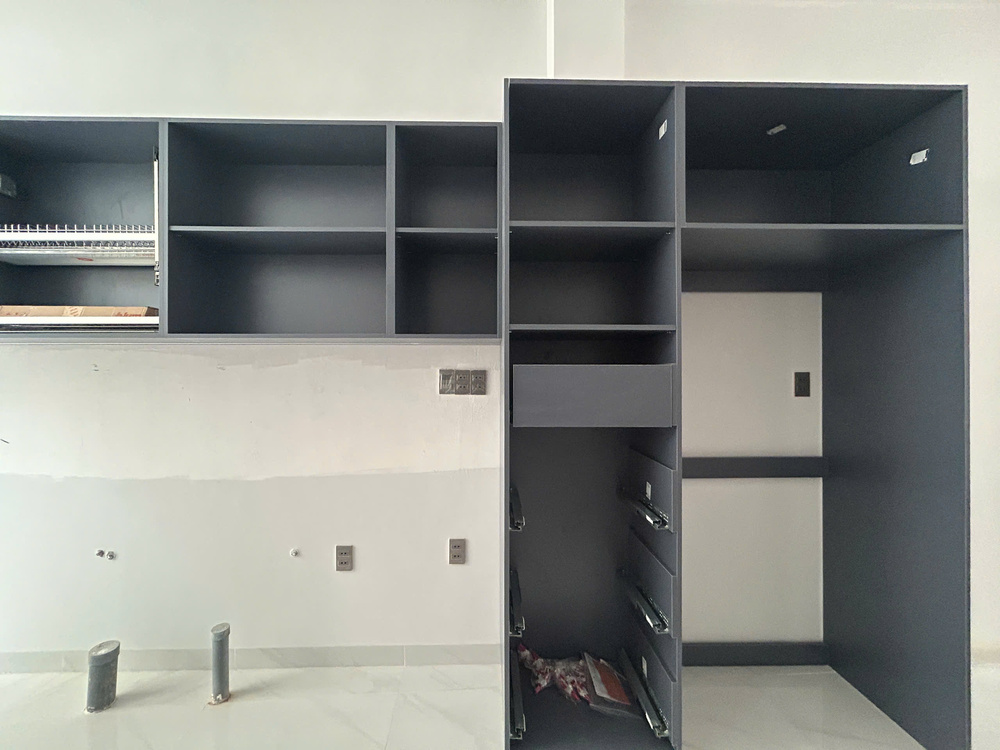 Thi công tủ bếp module cho nhà phố