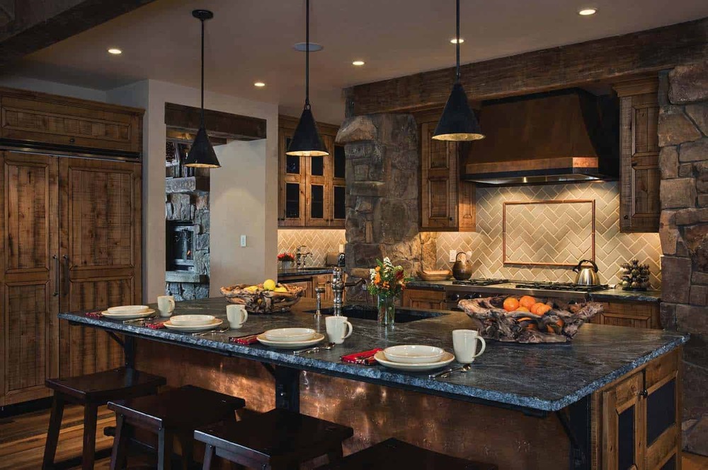 Mẫu tủ bếp Rustic đẹp