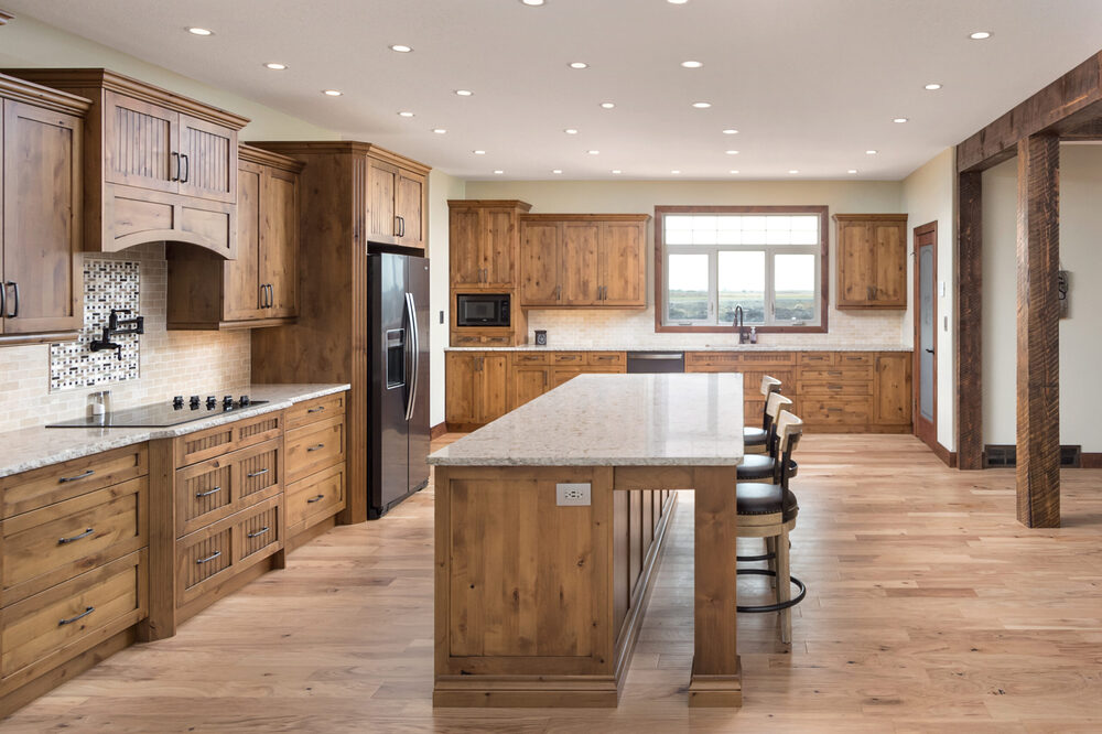 Tủ bếp gỗ sồi Rustic
