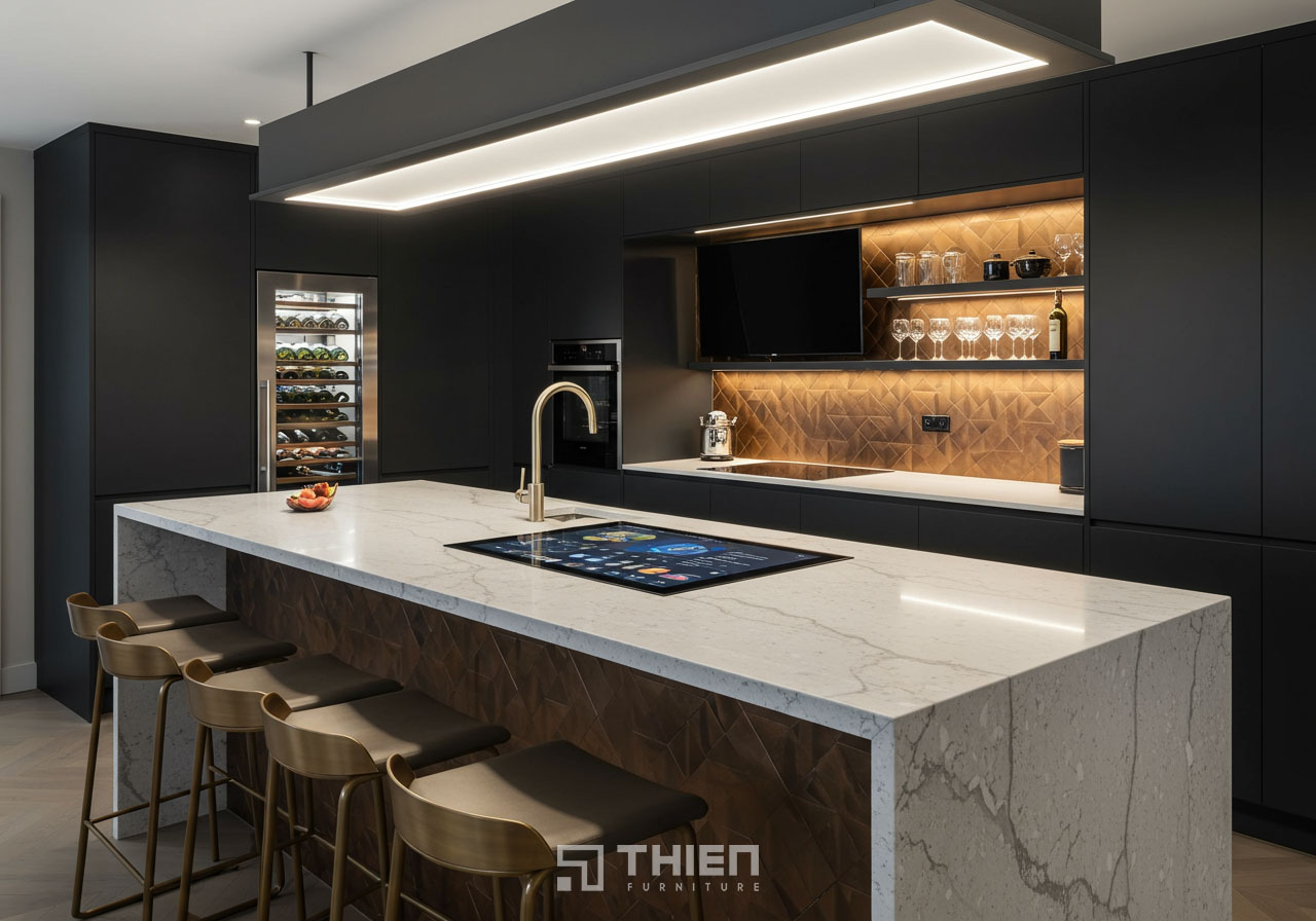 Xu hướng quầy bar bếp hiện đại thông minh (Smart Kitchen)