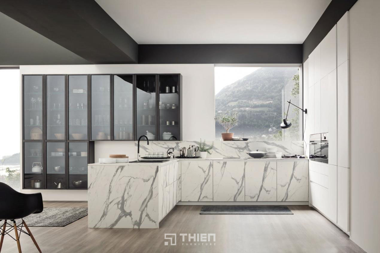 Sức hút của đá marble trong thiết kế bếp 