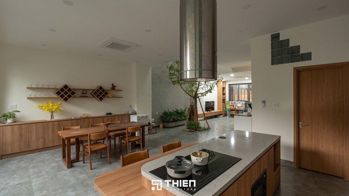Bếp không gian mở hiện đại