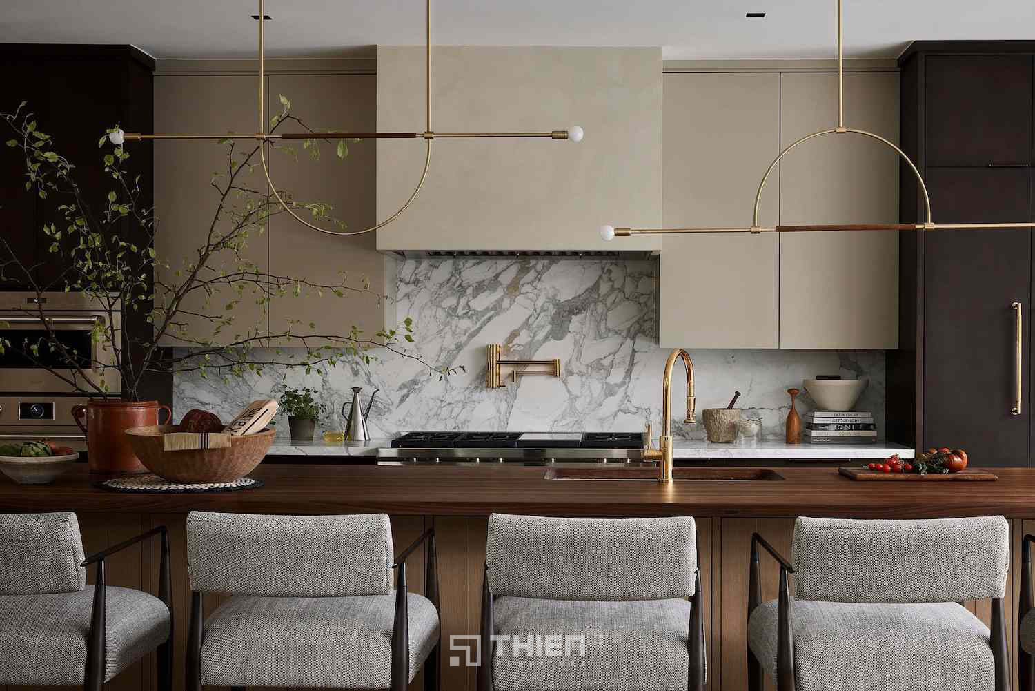 bảng màu tủ bếp hiện đại
