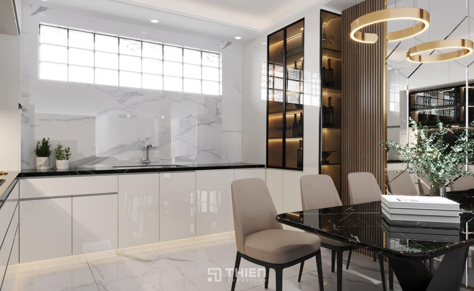 nên làm tủ bếp bằng acrylic hay laminate