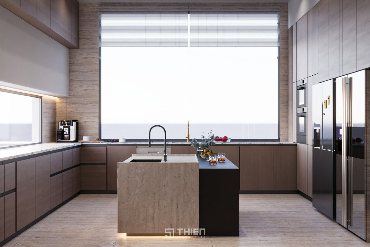 tủ bếp gỗ công nghiệp chống ẩm