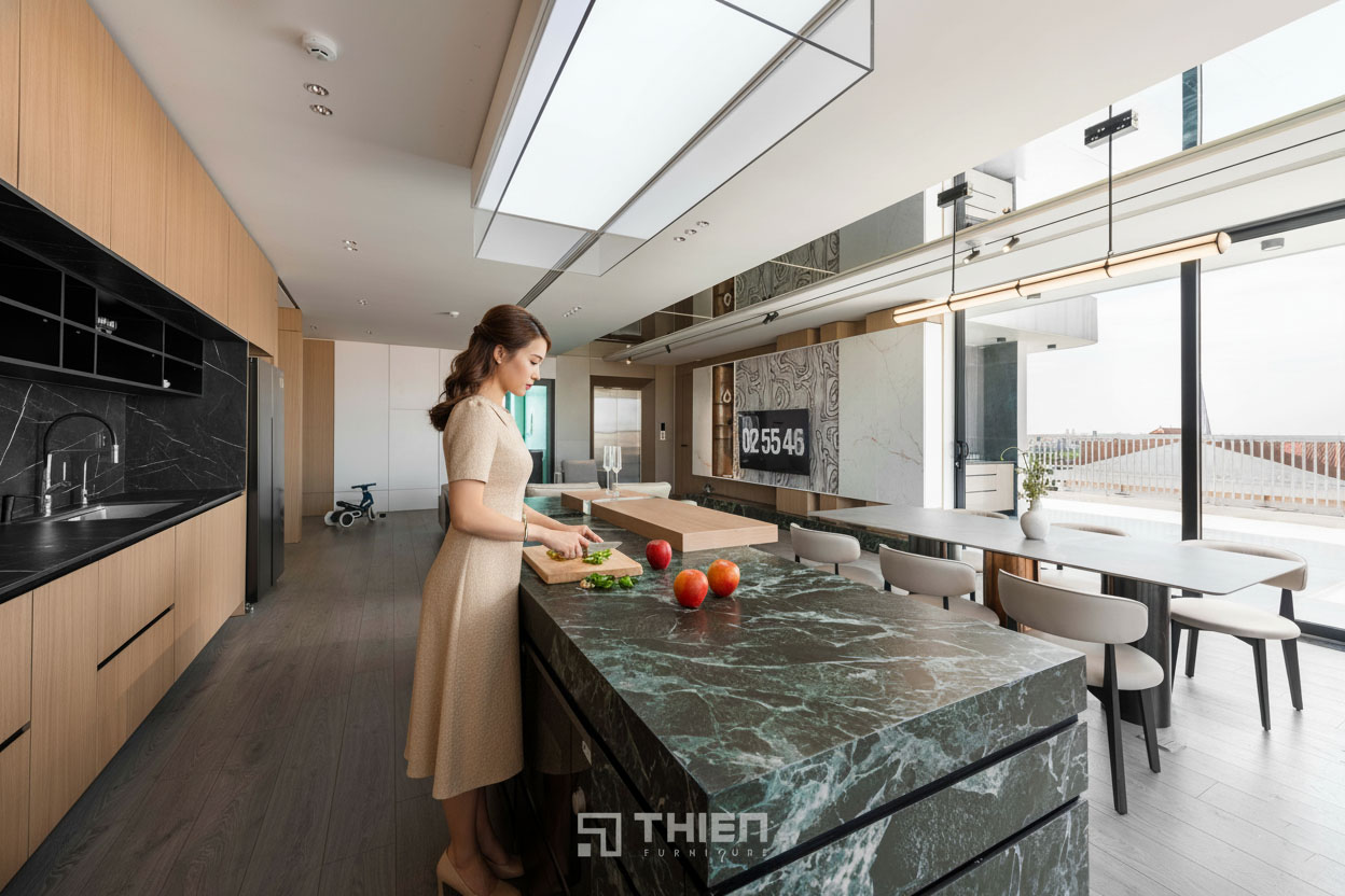 bố trí tủ bếp theo thói quen nấu nướng