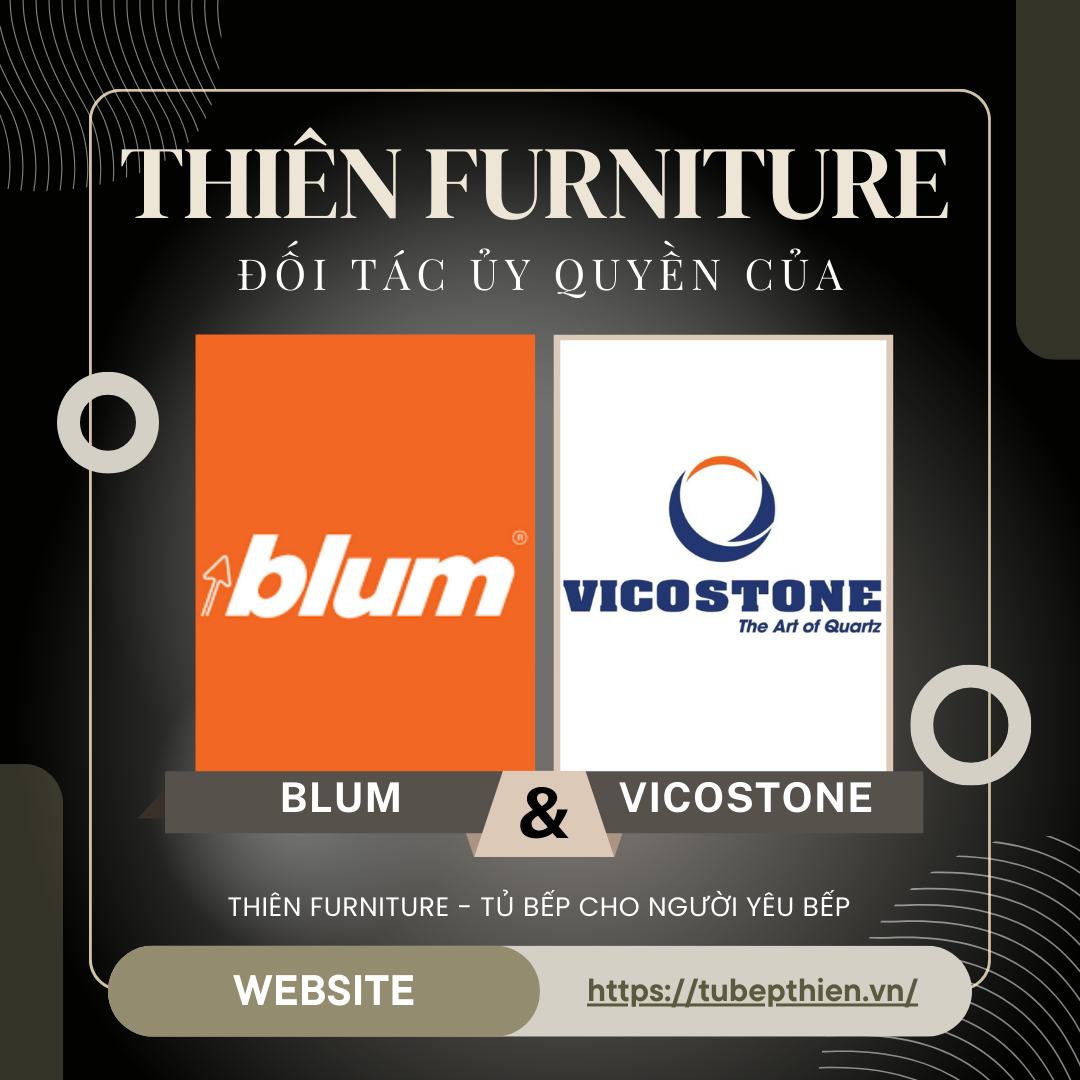 Tủ bếp Thiên và Blum