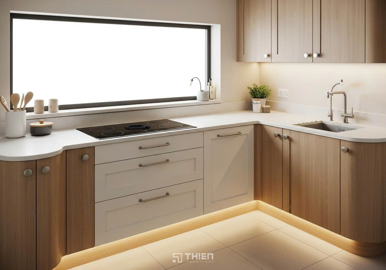 tủ bếp phù hợp người già