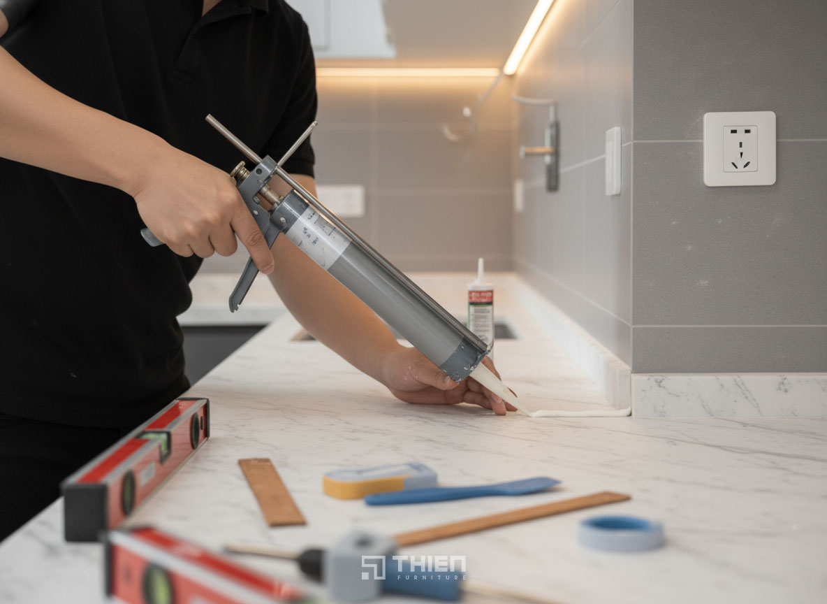 Đơn vị thiết kế và thi công tủ bếp