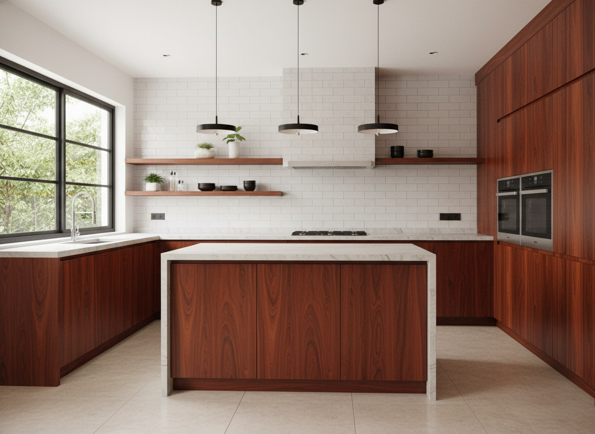 Nên mua tủ bếp gỗ gõ đỏ ở đâu uy tín, chuyên nghiệp