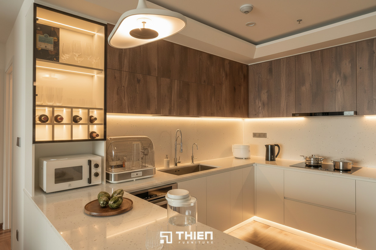 thiết kế bếp diện tích nhỏ
