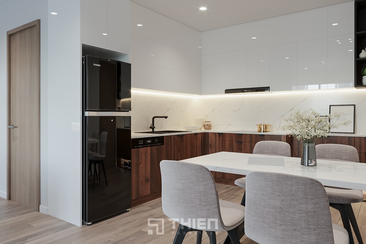 Thiết kế bếp căn hộ cao cấp
