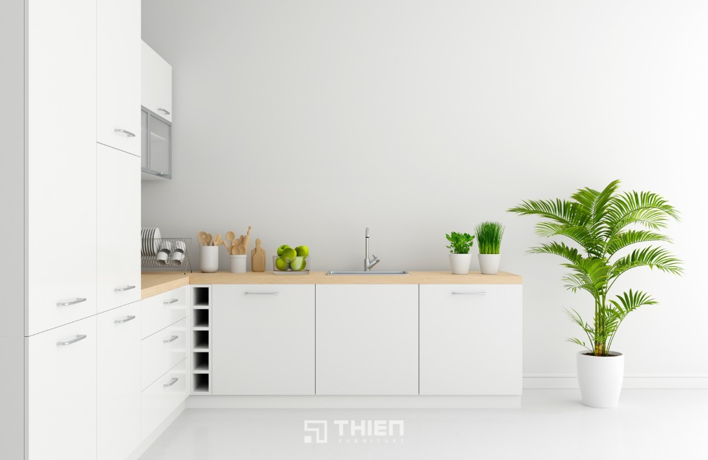 Lưu ý cần biết khi sử dụng tủ bếp màu trắng