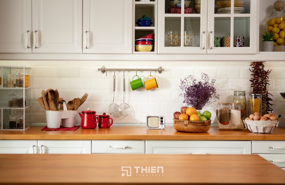 Phòng bếp nông thôn hồn quê trong nét hiện đại