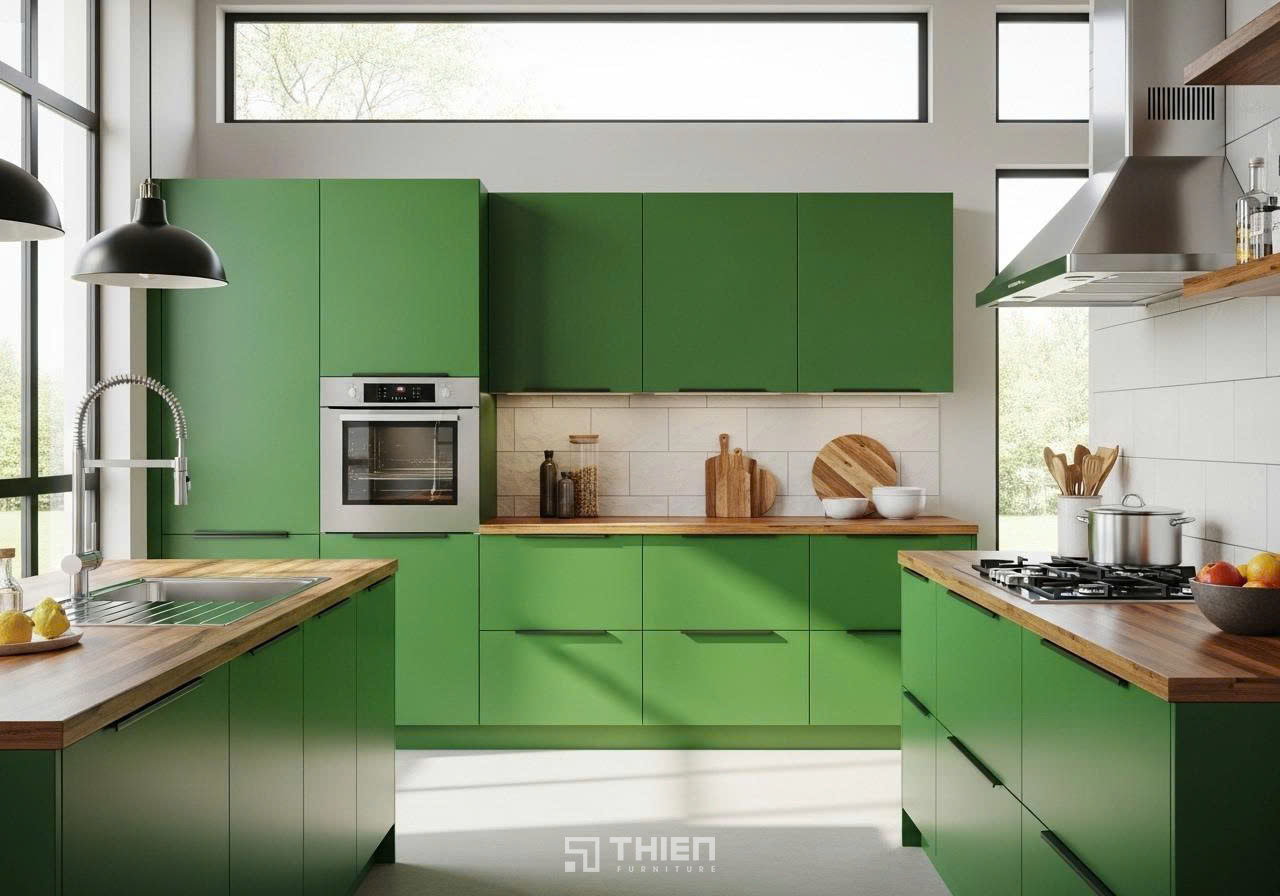 Tác động của màu xanh lá trong thiết kế nội thất