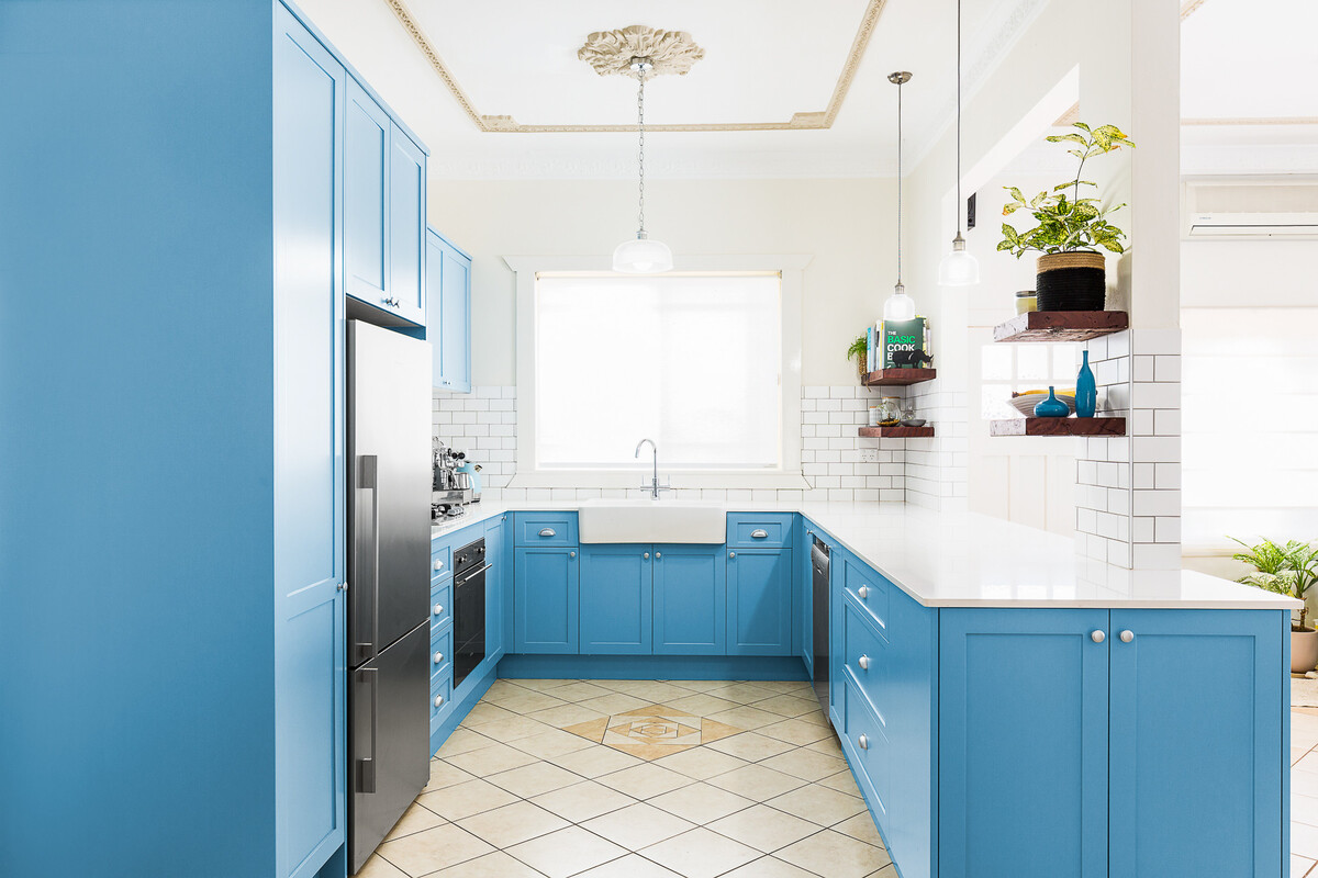 tủ bếp màu Xanh Dương Nhạt (Pastel Blue)