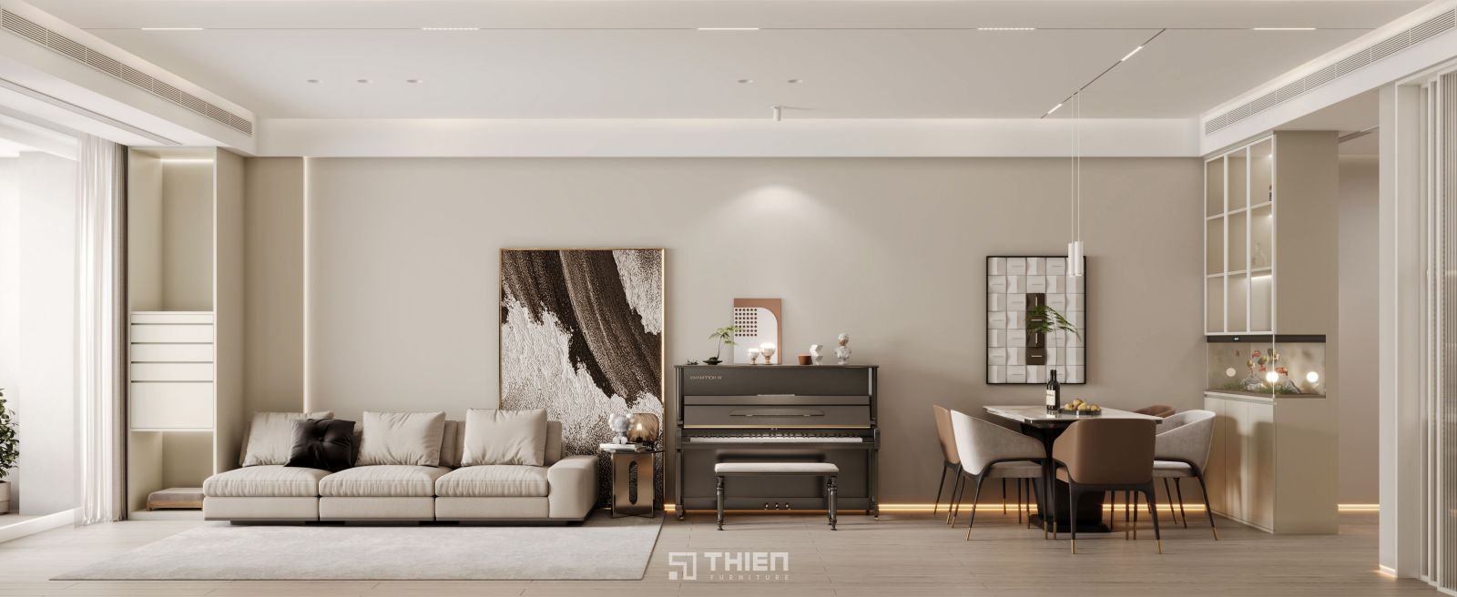 Mẫu thiết kế phòng khách chung cư hiện đại