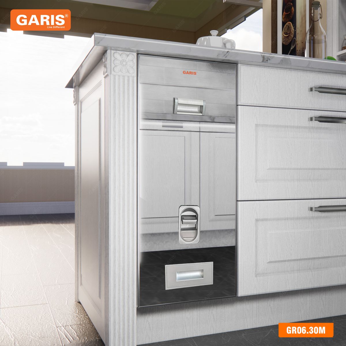 Thùng Gạo Âm Tủ Garis GR06.30M