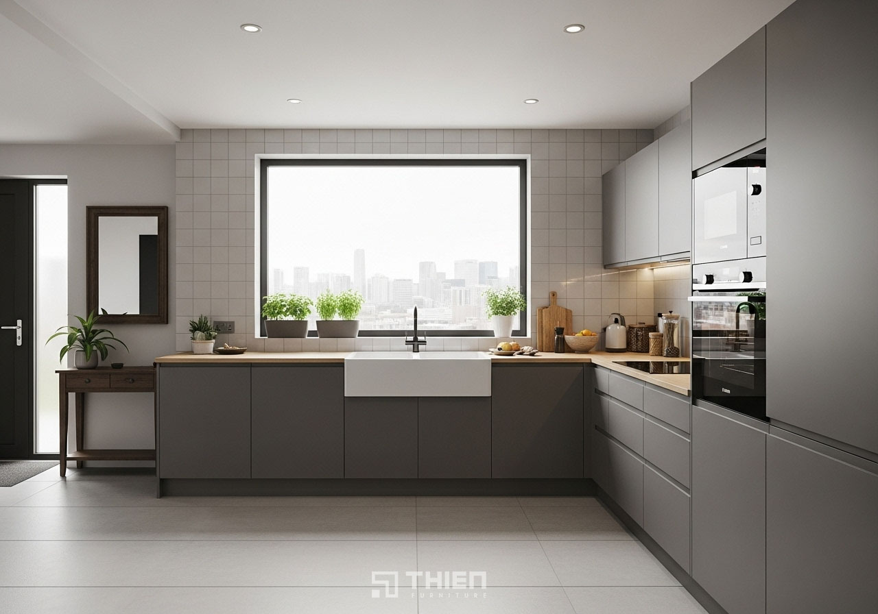 Lợi ích của việc đặt bếp gần cửa ra vào