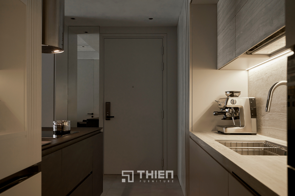 thi công nội thất phòng bếp căn hộ One Verandah