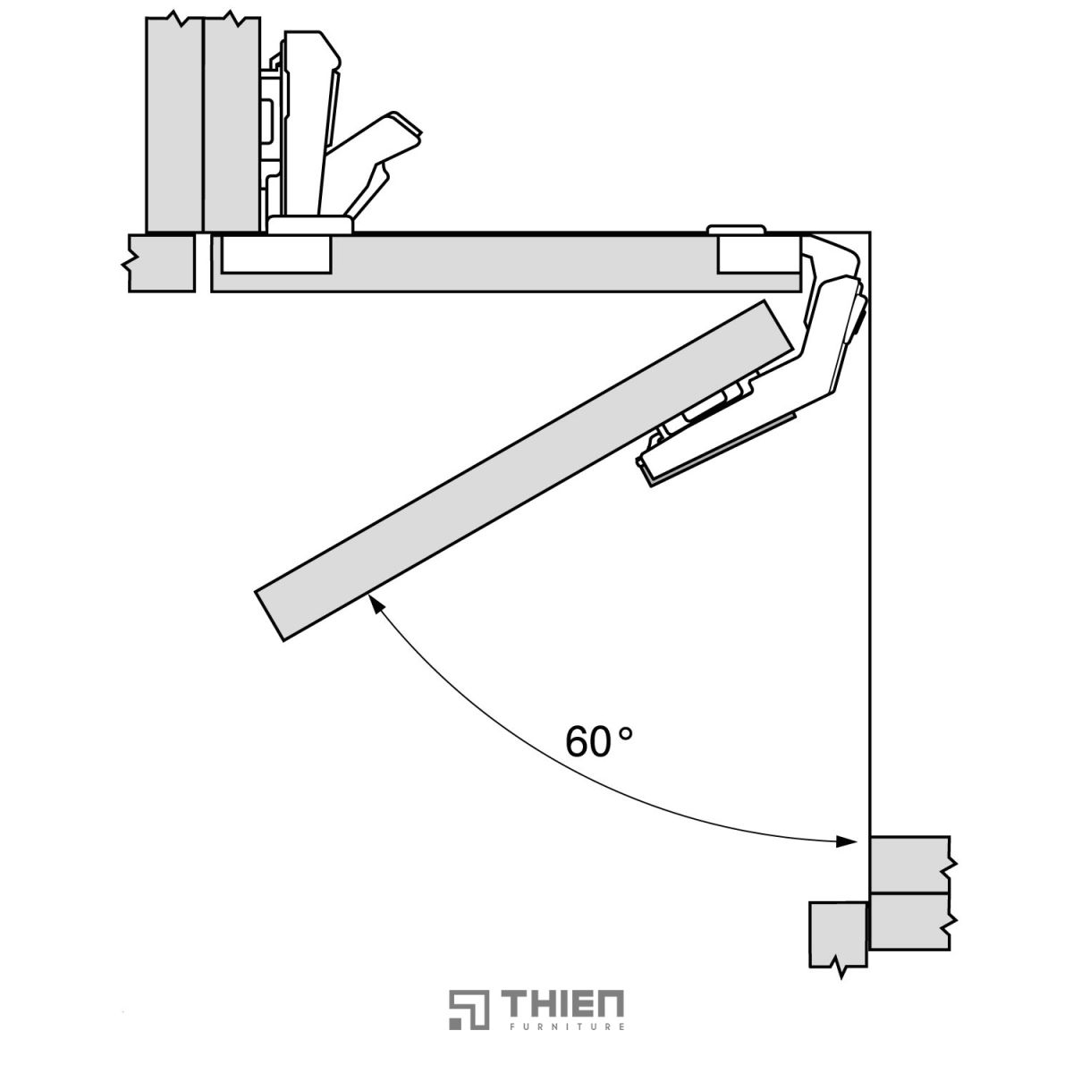 bản lề nối cánh blum 60 độ
