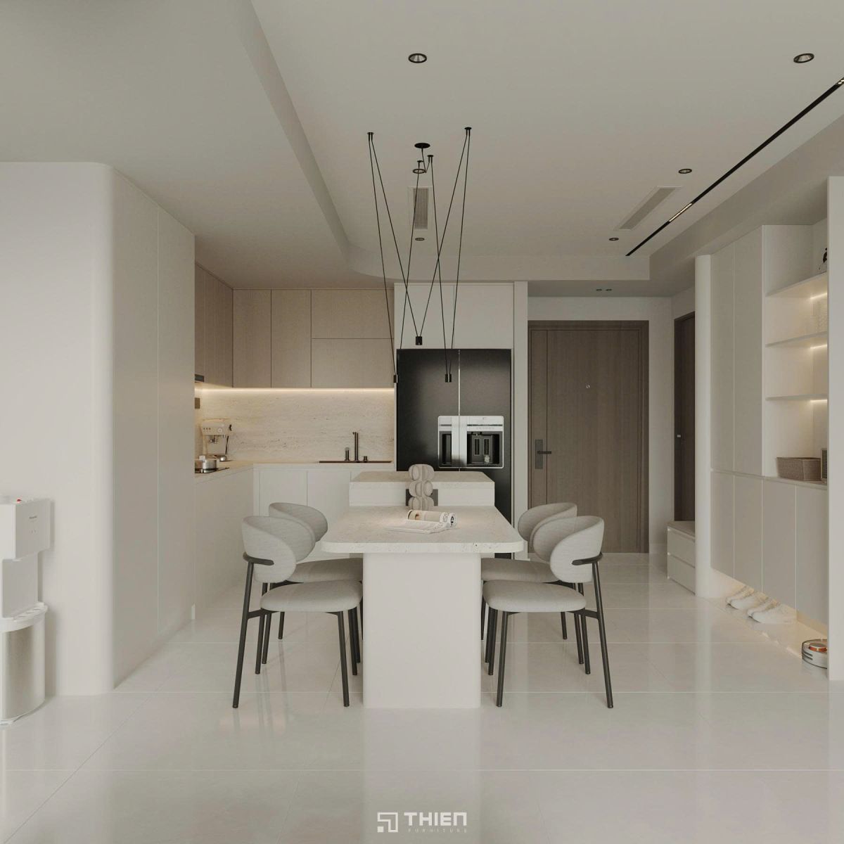 Bếp Chữ L 3m6 Cho Căn Hộ Tối Giản TBT095