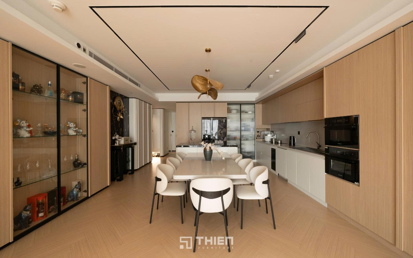Tủ Bếp chữ L cho nhà phố hiện đại