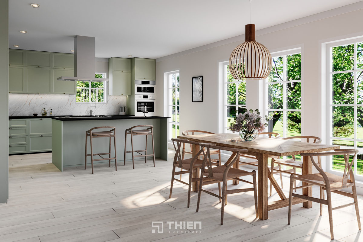 Mẫu bếp nhà phố, biệt thự phong cách Scandinavian