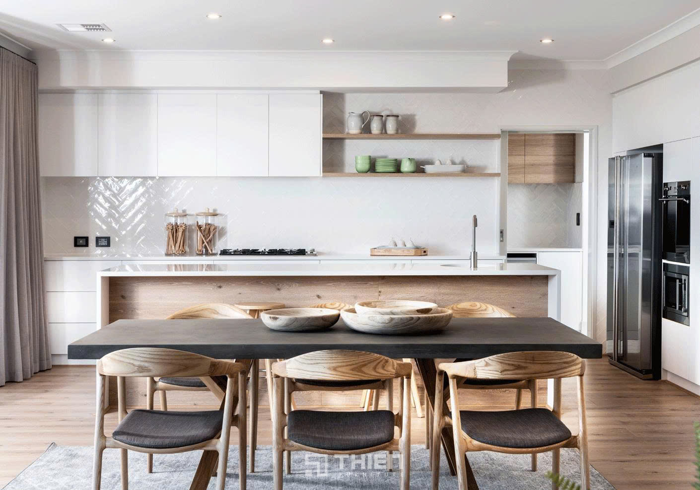 Mẫu bếp nhà phố, biệt thự phong cách Scandinavian