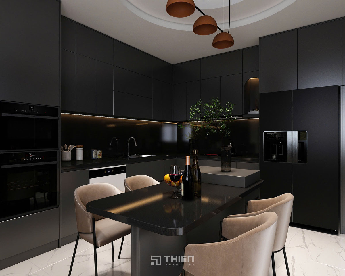 bản vẽ thiết kế tủ bếp chữ L