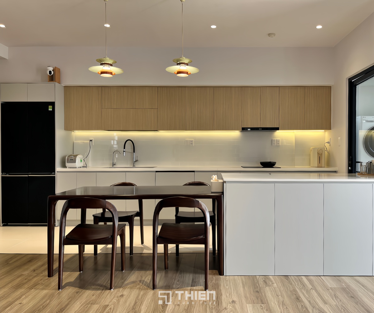 tủ bếp chữ i hiện đại
