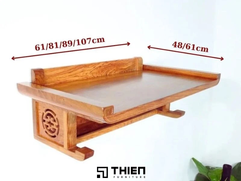 Kích thước chuẩn cho tủ bếp có bàn thờ ông Táo