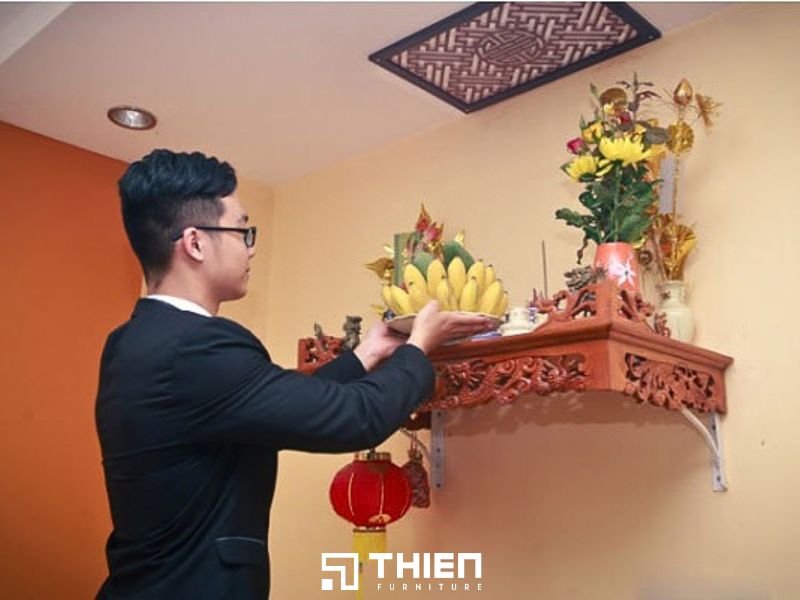 Sắp xếp tủ bếp thờ ông Táo