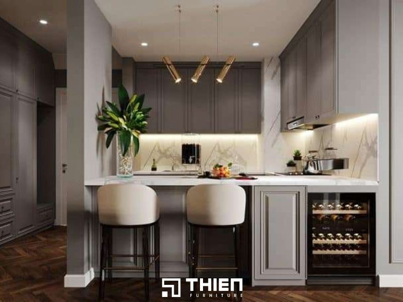 Quầy bar bếp hiện đại - Mẫu 4