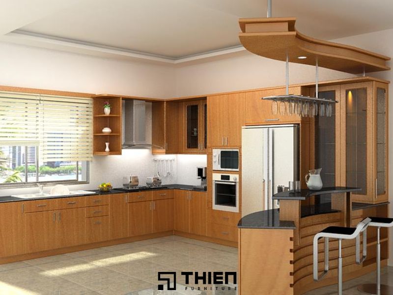 Thiết kế quầy bar bếp - Mẫu 5