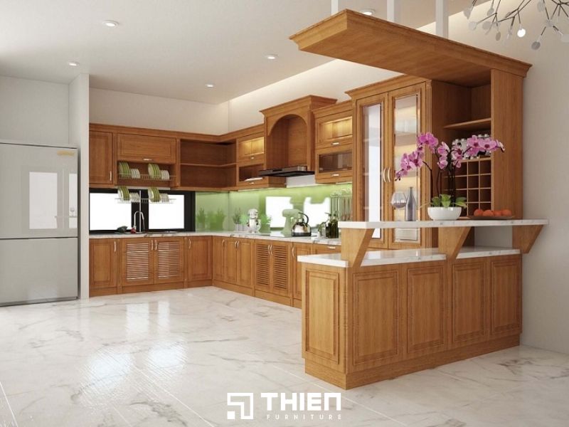 Chất liệu sử dụng cho quầy bar bếp
