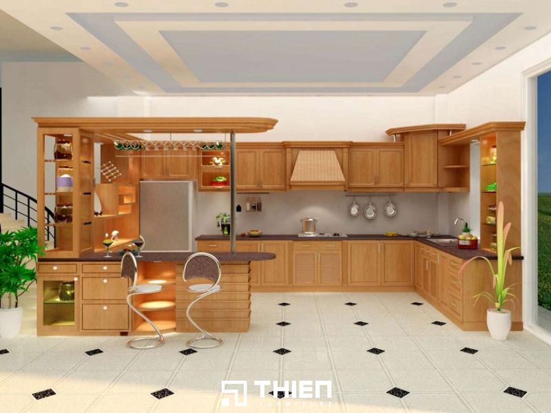 Quầy bar bếp đẹp - Mẫu 2