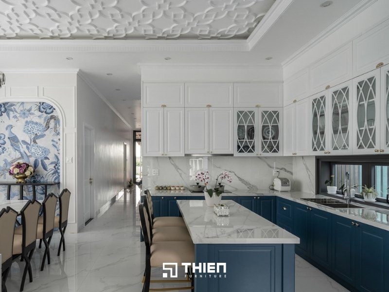 Kinh nghiệm chọn màu sắc khi làm bàn đảo bếp