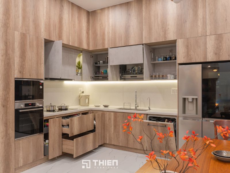 Thiết kế tủ bếp chữ L