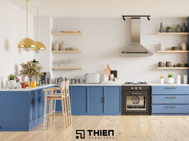 Mẫu tủ bếp đẹp hình chữ L cho các loại không gian