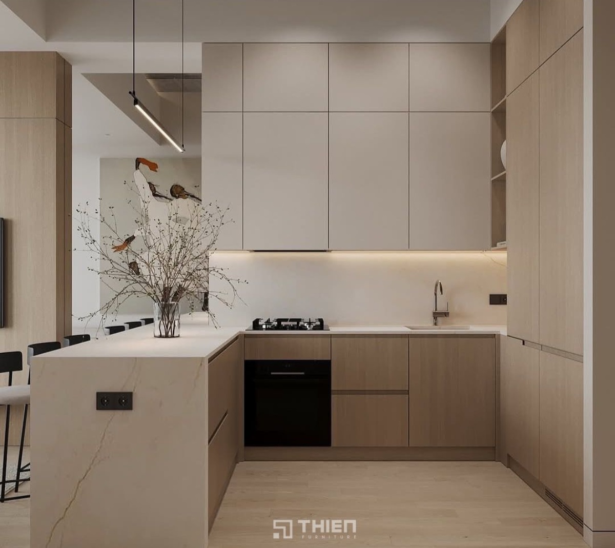 Melamine WPB là vật liệu cao cấp sử dụng cho tủ bếp