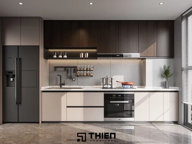 Phối màu tủ bếp đẹp - mẫu 4