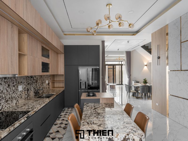 Cách phối màu tủ bếp đẹp - mẫu 12
